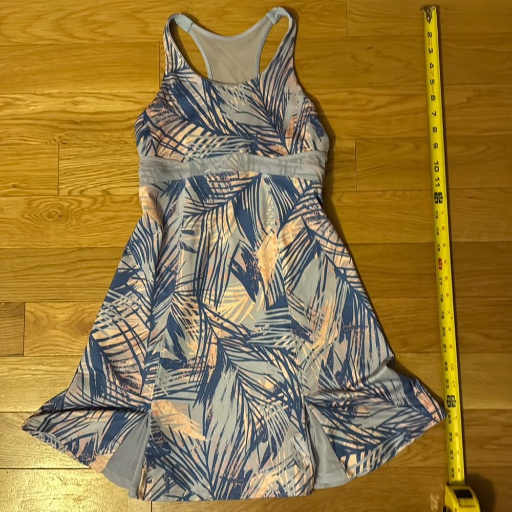 Ivivva Girls 12 Dress with built in bra pink/blue